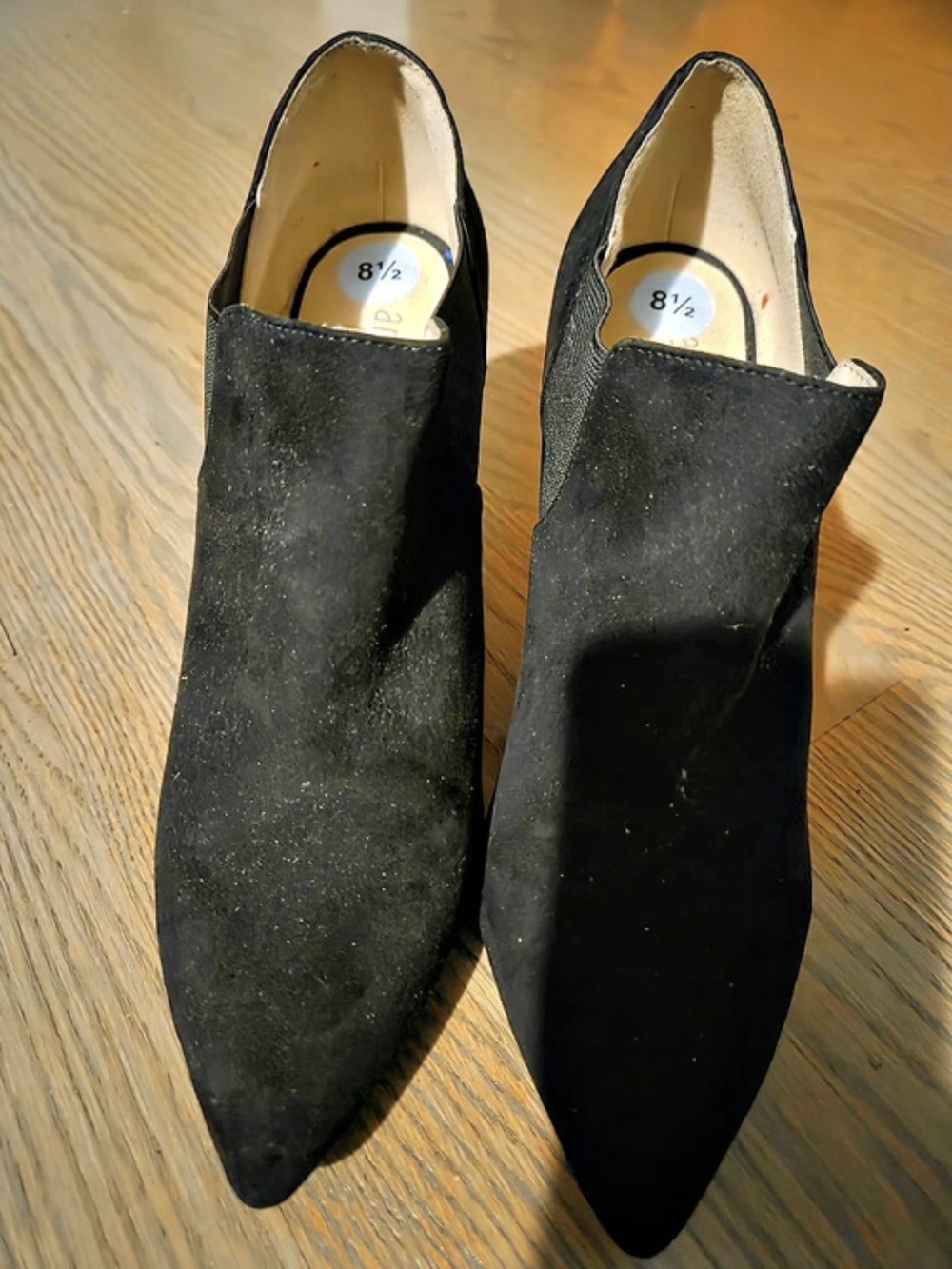 Ann Marino by Bettye Muller Black Pointed-Toe Slingback Heels US 8.5